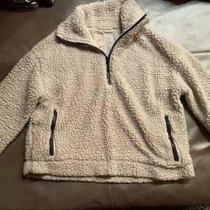 Thread Supply Medium White Sherpa with zippered pockets